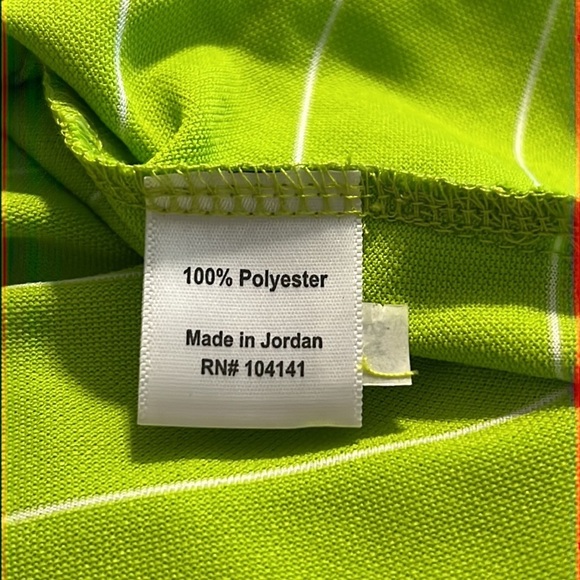 Walter Hagen XL mens polo hydro-dri short sleeve lime green uv blocking 30 UPF - Picture 4 of 9